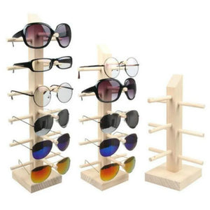 Wood Sunglass Display Rack Shelf Eyeglasses Show Stand