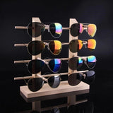 Wood Sunglass Display Stand Glasses Holder Organizer for Men Home or Shop