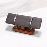 Wood T Bar Jewelry Display Stand Tower Bracelet Holder Storage Rack
