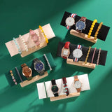 Wood T-Bar Watch Chain Bracelet Stand Bangle Necklace Storage Shelf