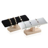 Wood T-Bar Watch Chain Bracelet Stand Jewelry Display Rack