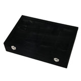 Wood/Velvet Case 12 Dividers Earring Watch Storage