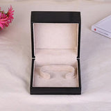 Wood Velvet Jewelry Storage Box Long Chain Watch Organizer