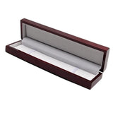 Wood Velvet Jewelry Storage Box Long Chain Watch Organizer