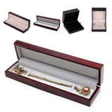 Wood Velvet Jewelry Storage Box Long Chain Watch Organizer