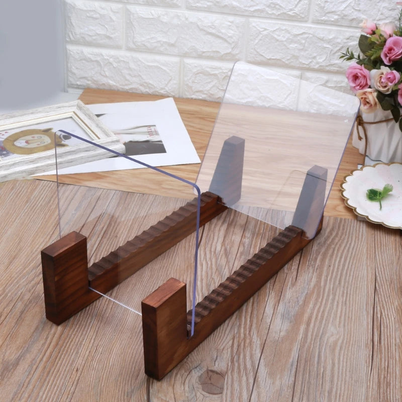 Wood Vinyl Record Storage Holder Stacks 20 Albums Modern Portable Racks