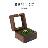 Wood Wedding Ring Box Earring Rings Box Jewelry Organizer Box