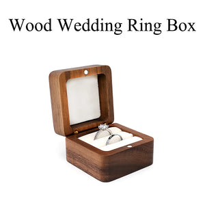 Wood Wedding Ring Box Earring Rings Box Jewelry Organizer Box