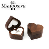 Rustic Wood Wedding Ring Box - Ring Bearer Holder