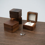 Wood Wedding Ring Box Stud Earrings Pendant Jewelry Carrying Cases