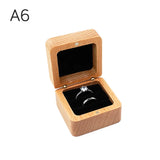 Wood Wedding Ring Gift Boxes Case for Jewelry