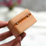 Wood Wedding Ring Gift Boxes Earrings Necklace Wooden Display Stand Case