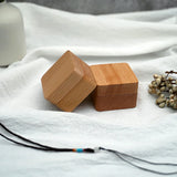 Wood Wedding Ring Gift Boxes Earrings Necklace Wooden Display Stand Case