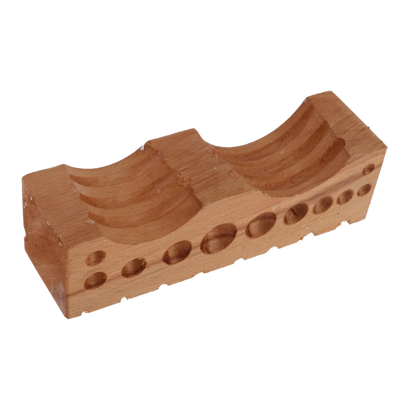 Wood Wooden Dapping Doming Cavity Metal Forming Block Wax Jewellery