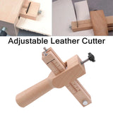 Wooden Leather Strap Cutter with 5 Blades DIY Craft Tool