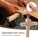 Wooden Leather Strap Cutter with 5 Blades DIY Craft Tool