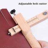 Wooden Leather Strap Cutter with 5 Blades DIY Craft Tool