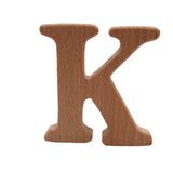 Wooden Alphabet Home Decor Wedding Craft Decoration Beech Letters K DIY