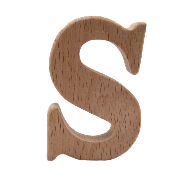 Wooden Alphabet Home Decor Wedding Craft Decoration Beech Letters S