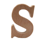 Wooden Alphabet Home Decor Wedding Craft Decoration Beech Letters S