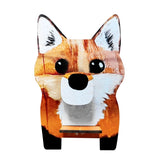 Wooden Fox Glasses Display Stand Jewelry Watch Holder