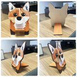 Wooden Fox Glasses Display Stand Jewelry Watch Holder