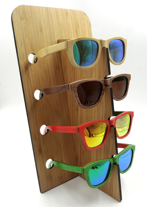 Bamboo Glasses Jewelry Display Storage Stand Retro High-End Rack
