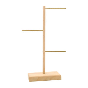 Wooden Base Earrings Organizer Stand Hanging Holder Tree for Bangles