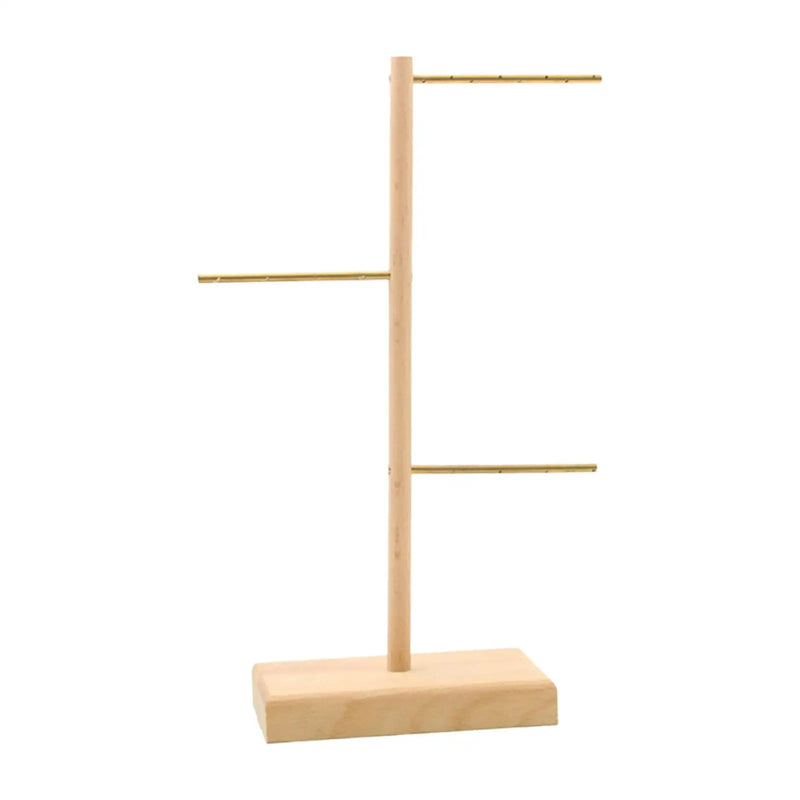 Wooden Base Earrings Organizer Stand Hanging Holder Tree for Bangles