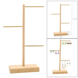 Wooden Base Earrings Organizer Stand Hanging Holder Tree for Bangles