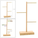 Wooden Earrings Organizer Stand Jewelry Display Rack