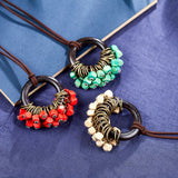 Bohemian Wooden Bead Necklace for Women