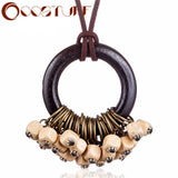 Bohemian Wooden Bead Necklace for Women