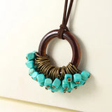 Bohemian Wooden Bead Necklace for Women