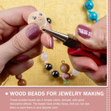 Wooden Bead Pendant Necklace For Girls Crafts Making Accessory