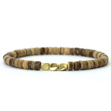 Natural Stone Hematite Beaded Bracelet for Men and Women