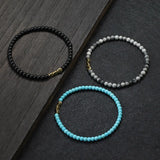 Natural Stone Hematite Beaded Bracelet for Men and Women