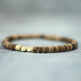 Natural Stone Hematite Beaded Bracelet for Men and Women