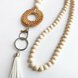 Beaded Chains Rattan Weaving Tassel Necklaces for Women