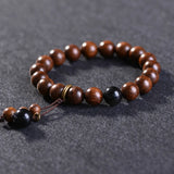 8mm Natural Buddha Wood Bracelet for Men Women