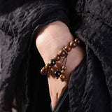 8mm Natural Buddha Wood Bracelet for Men Women