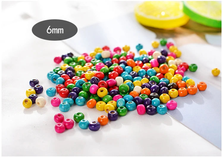 Wooden Beads 6/8/10/12/14/16/18mm Round Ball Spacer Beading Natural Wood Beads