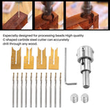 Wooden Beads Drill Bit Ball Blade Set 24Pcs Cemented Carbide Spherical Tool Kit
