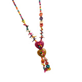 Wooden Beads Colorful Necklace Women Bamboo Coconut Shell