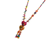Wooden Beads Colorful Necklace Women Bamboo Coconut Shell