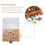 Round Wood Beads Set DIY Jewelry Making (1105 Pcs)