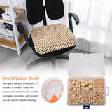 Round Wood Beads Set DIY Jewelry Craft Making 1105 Pcs
