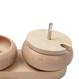 Wooden Bowl Bead Spinner with 2 Pcs Bowls for Chain String Seed Beads Making