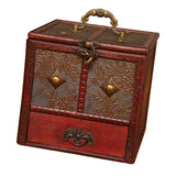 Wooden Keepsake Jewelry Trinket Box Storage Organizer