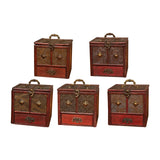 Wooden Keepsake Jewelry Trinket Box Storage Organizer
